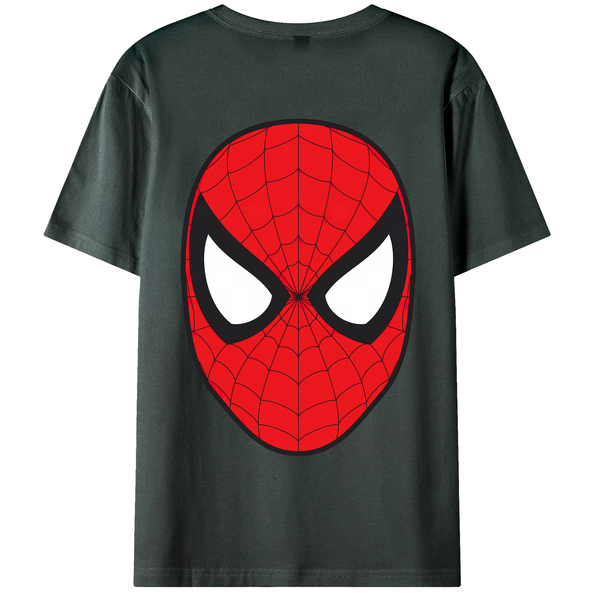 （画像用） Spider Man スパイダーマン 綿100％ メンズ半袖Tシャツ（バックプリント） 通気性